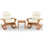 vidaXL Ensemble de salon de jardin Adirondack 3 Pièces bois acacia solide