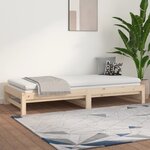 vidaXL Lit coulissant 2x(90x190) cm Bois de pin massif