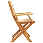 vidaXL Chaises de jardin pliantes lot de 4 beige bois d'acacia massif