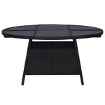 vidaXL Mobilier à dîner jardin 9 Pièces avec coussins Résine tressée Noir