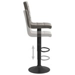 vidaXL Tabourets de bar lot de 2 gris foncé velours