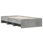 vidaXL Cadre de lit gris béton 90x190 cm bois d'ingénierie