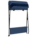 vidaXL Table à langer Bleu marine Fer