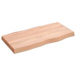 vidaXL Dessus de table bois massif traité bordure assortie