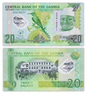 Billet de Collection 20 Dalasis 2014 Gambie - Neuf - P30