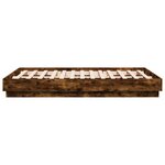 vidaXL Cadre de lit chêne fumé 120x190 cm bois d'ingénierie