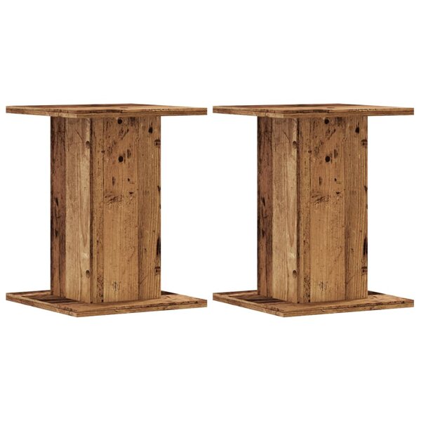 vidaXL Supports pour plantes 2 Pièces vieux bois bois d'ingénierie