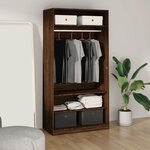 vidaXL Garde-robe chêne marron 100x50x200 cm bois d'ingénierie