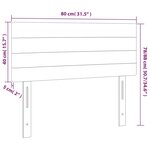 vidaXL Tête de lit à LED Rose 80x5x78/88 cm Velours