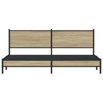 vidaXL Cadre de lit en métal sans matelas chêne sonoma 200x200 cm
