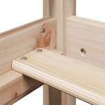 vidaXL Ensemble de lit et de banc avec toit 90x190 cm bois massif pin