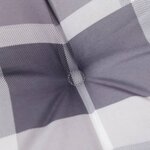 vidaXL Coussins de chaise à dossier haut lot de 4 carreaux gris