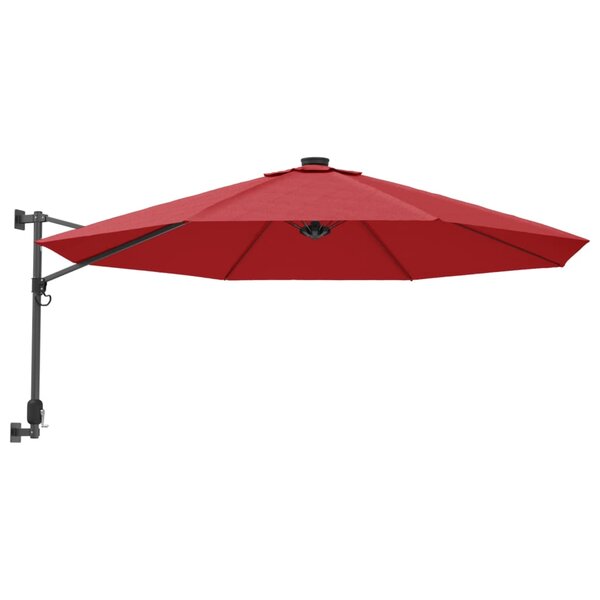 vidaXL Parasol mural rouge vif 290 cm