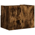 vidaXL Tables de chevet murales 2 Pièces chêne fumé 45x30x35 cm
