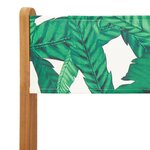 vidaXL Ensemble de bistro 3 Pièces motif de feuilles tissu et bois massif