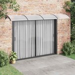 vidaXL Auvent de porte Noir et transparent 400x75 cm Polycarbonate