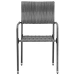 vidaXL Mobilier à dîner d'extérieur 7 Pièces Résine tressée Gris