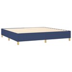 vidaXL Cadre de lit Bleu 200x200 cm Tissu