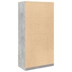 vidaXL Garde-robe Gris béton 100x50x200 cm Aggloméré
