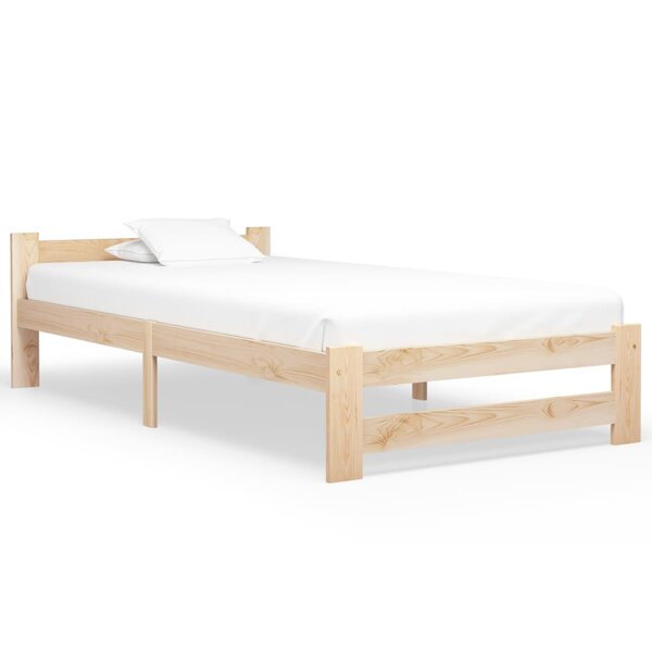 vidaXL Cadre de lit Bois de pin massif 90x200 cm