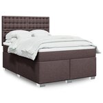 vidaXL Sommier à lattes de lit avec matelas Marron foncé 160x200 cm