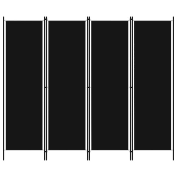vidaXL Cloison de séparation 4 panneaux Noir 200x180 cm