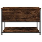 vidaXL Banc de rangement chêne fumé 70x42 5x47 cm bois d'ingénierie