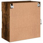 vidaXL Meuble TV mural avec lumières LED chêne fumé 58 5x30x60 5 cm