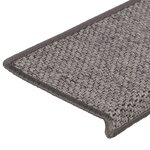vidaXL Tapis d'escalier autocollants 15 Pièces 65x21x4 cm Gris et beige