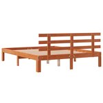 vidaXL Cadre de lit sans matelas cire marron 140x190cm bois pin massif