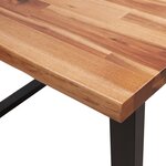 vidaXL Table à manger 110x70x75 cm bois d'acacia solide à bord vif