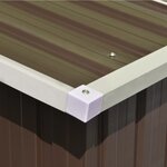 vidaXL Abri de jardin 257x298x178 cm Métal Marron