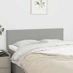 vidaXL Têtes de lit 2 Pièces Gris clair 72x5x78/88 cm Tissu