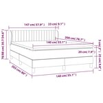 vidaXL Sommier à lattes de lit avec matelas Marron foncé 140x200 cm