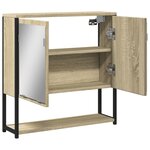 vidaXL Armoire de salle de bain à miroir chêne sonoma bois ingénierie