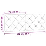 vidaXL Coussin de tête de lit noir 140 cm velours