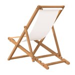 vidaXL Chaise de terrasse Teck 56x105x96 cm Couleur crème