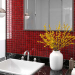 vidaXL Carreaux mosaïque 11 Pièces Rouge 30x30 cm Verre