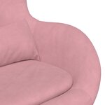 Fauteuil Œuf en Velours Rose