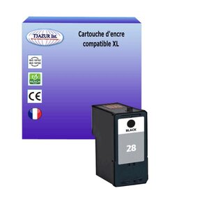 Cartouche compatible Lexmark 28 pour Lexmark X5340, X5490, X5495, Z1300, Z1310, Z1320, Z845 - Noir - T3AZUR