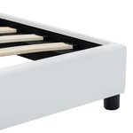 vidaXL Cadre de lit Blanc Similicuir 120 x 200 cm