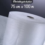 Lot de 20 rouleaux de film bulle d'air 35µ gain de place 75cm x 100 mètres