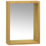 vidaXL Armoire à miroir 30x10x40 cm Bois de teck solide