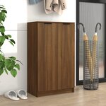 vidaXL Meuble à chaussures Chêne marron 59x35x100 cm Bois d'ingénierie
