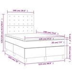 vidaXL Sommier à lattes de lit et matelas bleu foncé 120x190cm velours