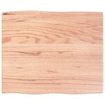 vidaXL Dessus de table bois chêne massif traité bordure assortie