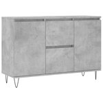 vidaXL Buffet gris béton 104x35x70 cm bois d'ingénierie