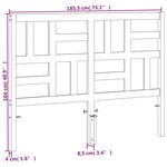 vidaXL Tête de lit cire marron 180 cm bois massif de pin