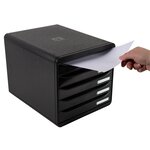 Module De Classement Big Box Plus 5 Tiroirs Glossy - Noir Brillant - Exacompta
