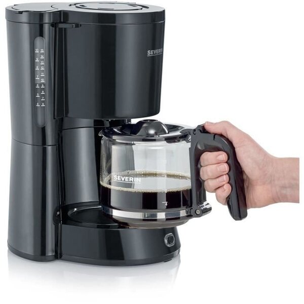 Cafetière - Noir - 1000 W - 1 4 L - jusqu'à 10 tasses